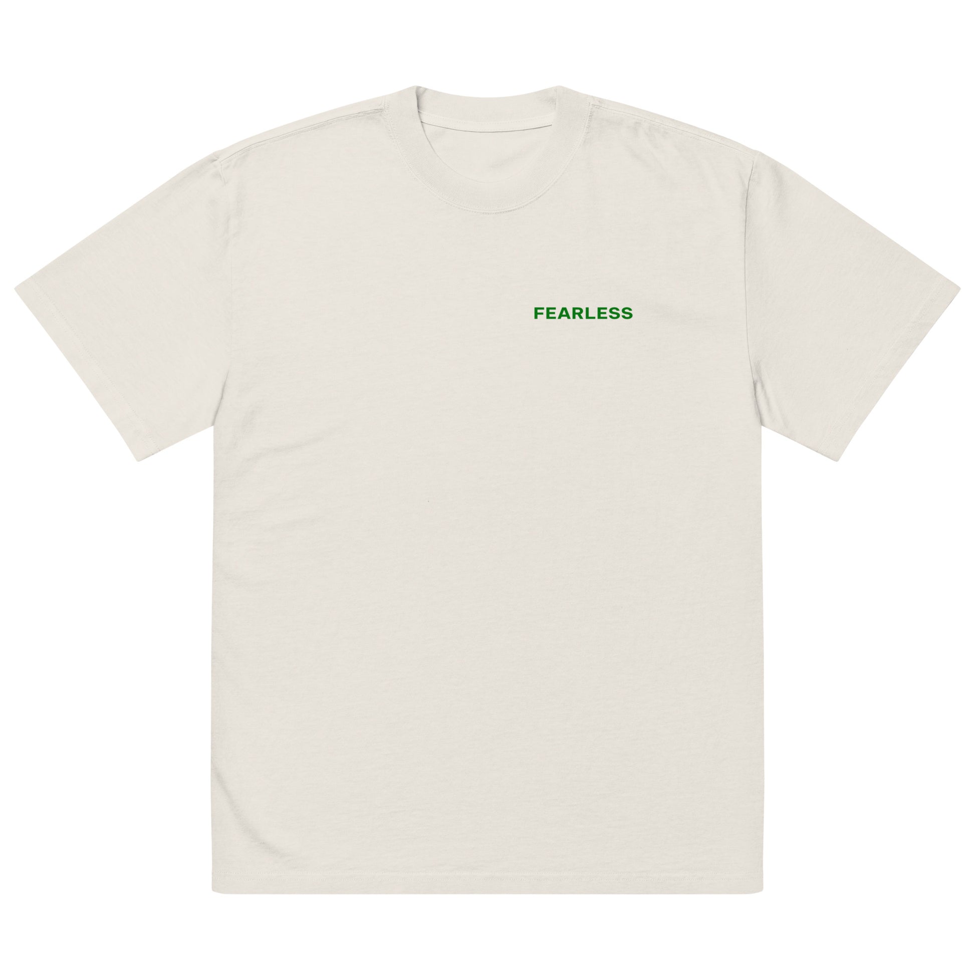 Fearless Shirt in light Grayish white and graphics in green