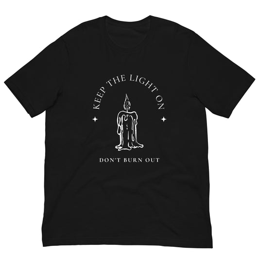 Keep the Light On Black Graphic Tee