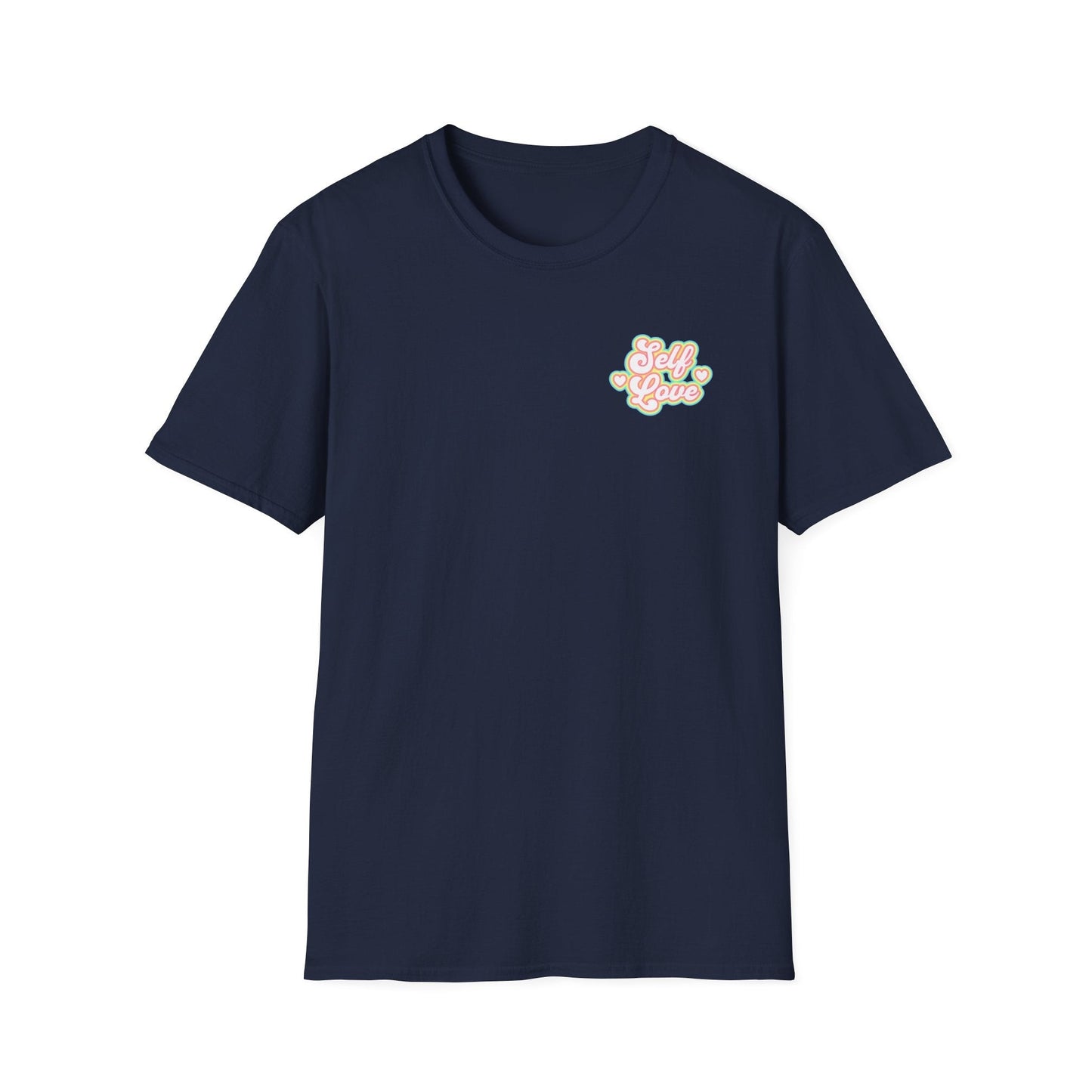 Navy blue self love graphic t-shirt