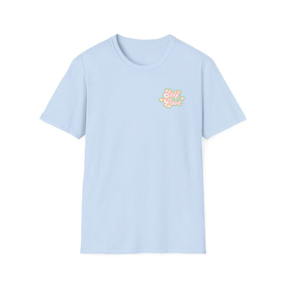 Sky blue self love graphic tee