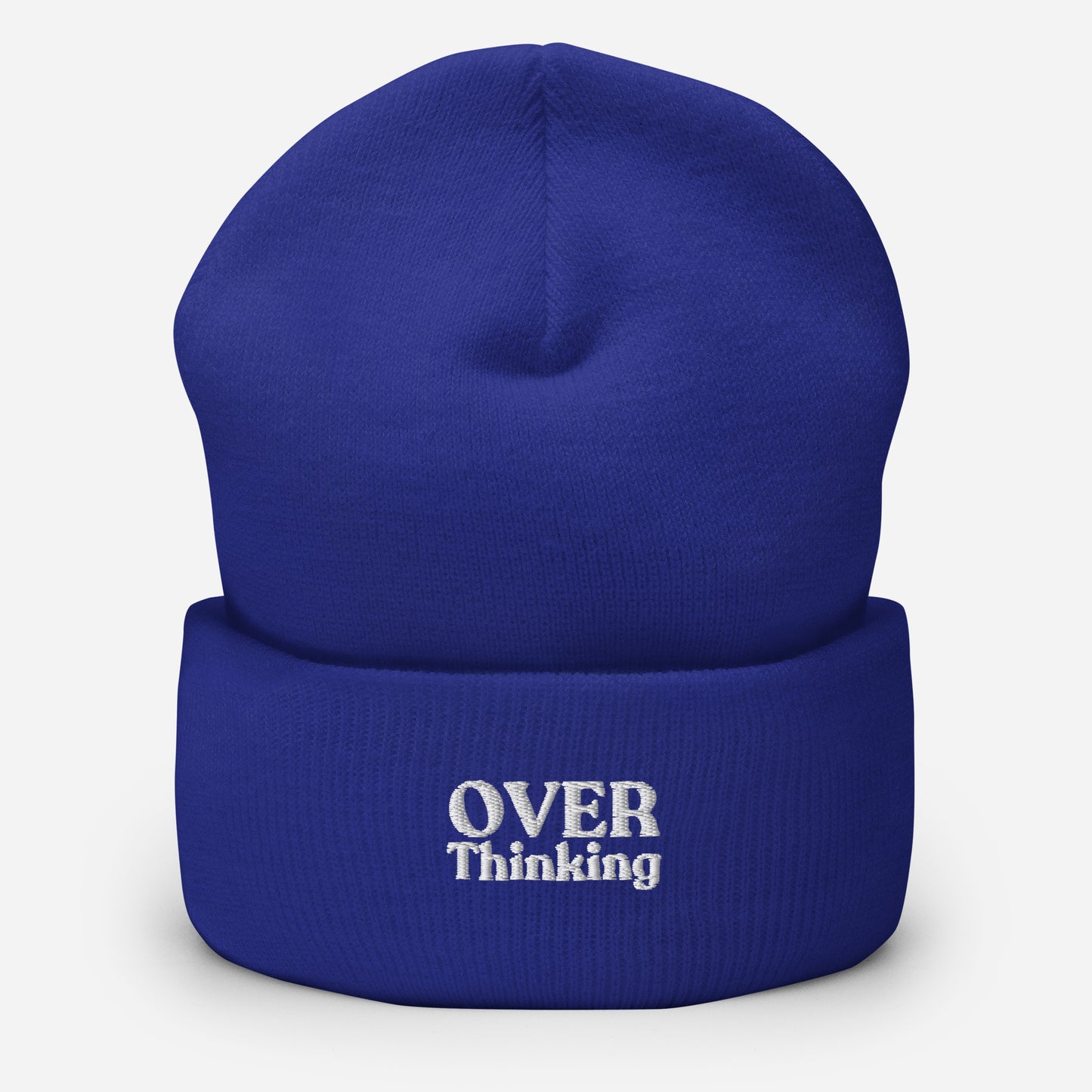 royal blue overthinking beanie